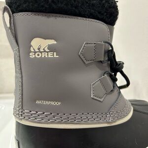 Sorel Black & Grey Children's Insulated Boots